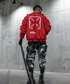 Fabric of the Universe XB-03 Red Bomber Jacket