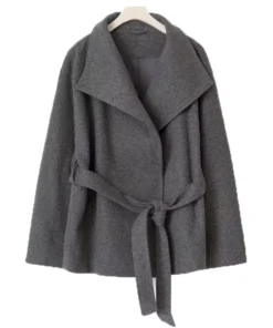 Gina Tricot High Neck Short Jacket Grey color Front look