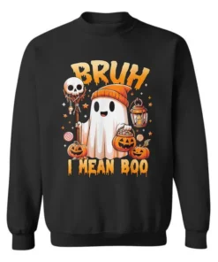 Halloween Ghost Bruh I Mean Boo Pumpkin Sweatshirt