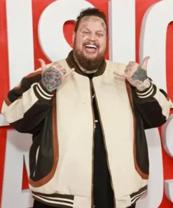 Jelly Roll Billboard 2024 CMT Awards Leather Bomber Jacket