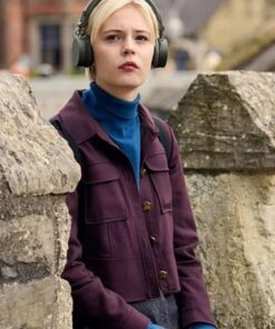 Patience S01 Ella Maisy Purvis Burgundy Jacket