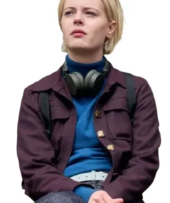 Patience S01 Ella Maisy Purvis Burgundy Jacket