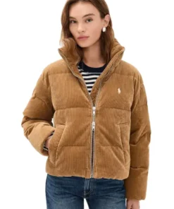 Polo Ralph Lauren Cord Puffer Jacket Front Look