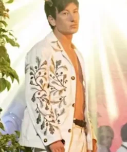Barry Keoghan White Jacket Front look