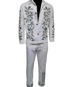 Barry Keoghan White Jacket Front look