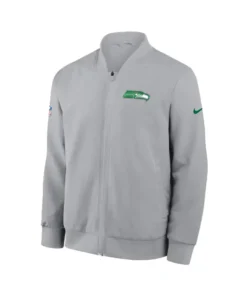Seattle Seahawks Nike 2025 Rivalries Sideline Bomber Jacket Front look