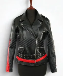 Shadow The Hedgehog Black Leather Costume Jacket