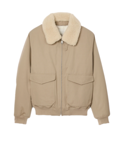 Shearling collar aviator jacket
