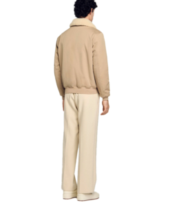 Shearling collar aviator jacket