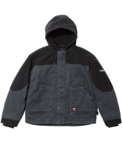 Supreme Dickies Cordura Hooded Work Jacket black color