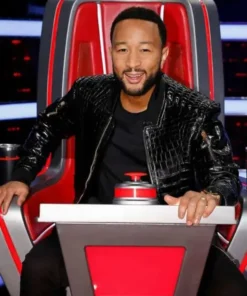 The Voice John Legend Black Leather Jacket