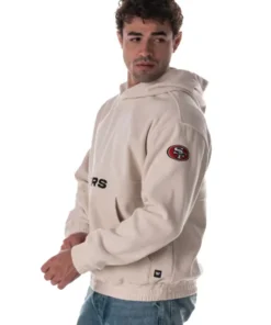 The Wild Collective San Francisco 49ers Corduroy Hoodie Front Look