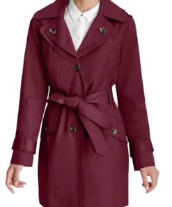 Avery Grafton Burgundy Coat from The Equalizer series