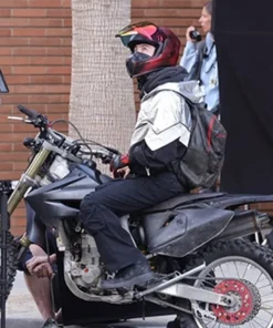 Crime 101 Barry Keoghan grey black jacket perfect for fans wanting his movie-inspired outfit look.