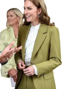 British Fashion Council 2025 Kate Middleton green suit side view