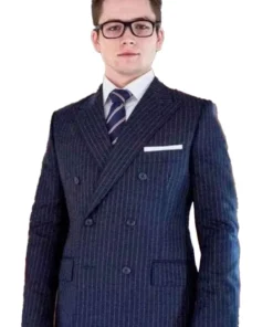Eggsy Suit Kingsman navy double-breasted suit