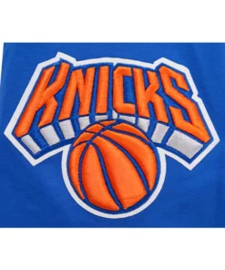 Knicks basketball emblem embroidery close shot