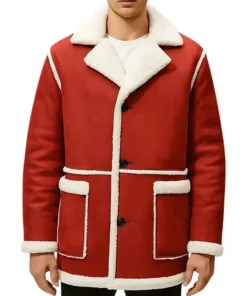 Men’s Red Shearling Santa Inspired Christmas Jacket