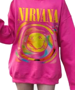 Pink Nirvana Sweatshirt for women casual streetwear