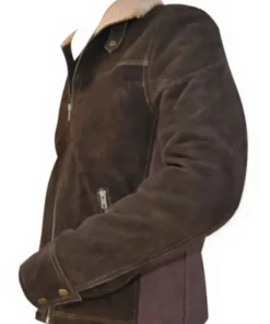 Rick Grimes Season 5 leather jacket side view detailed look