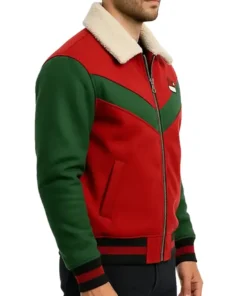 Stylish Christmas Varsity Jacket Red Green for Men 2025