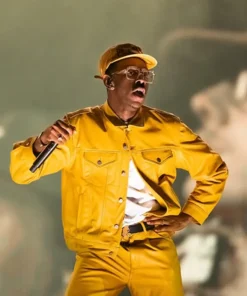 Buy the Tyler The Creator yellow Sugar On My Tongue stage outfit, made for fans who want the iconic concert fashion look.