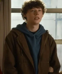 Van Crosby The Family Plan 2 Brown Jacket worn by actor, casual look