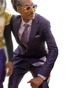 The Underdoggs Jaycen Jennings purple blazer from the 2024 movie, worn by Snoop Dogg as the football coach.