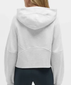 Back view of the lululemon x NFL heathered scuba half zip for women, representing the Indianapolis Colts team.