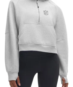 Women's NFL lululemon boxy fit scuba hoodie half zip style, an oversized gameday apparel collaboration item.