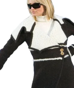 Mannequin wearing the iconic brown wool coat from The Holiday. This is the Cameron Diaz 