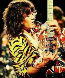 the front of the jacket on a white background with a banner