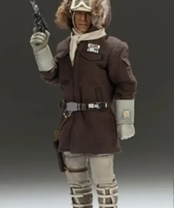 The classic Han Solo Hoth Parka Jacket featuring a warm hood and insulated design.