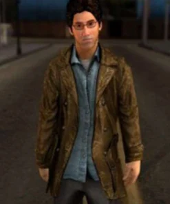 harry mason leather jacket as seen in the classic survival horror series.