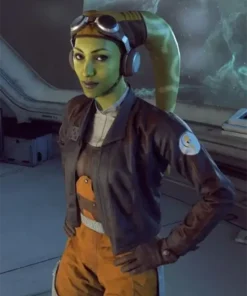 Front view of the Hera Syndulla Jacket inspired by the Star Wars Squadrons look.