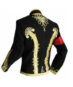 Buy Michael Jackson Erect Collar Cotton Black and Gold Jacket