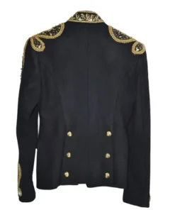 Michael Jackson Balmain Style Golden Embroidery Black Jacket