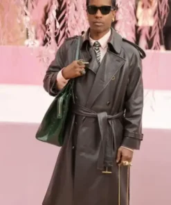 Full styling view of the A$AP Rocky Spring 2026 Couture Trench Coat at America Jackets