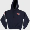 Faze x Champion Hoodie in a vibrant navy blue front-view display.