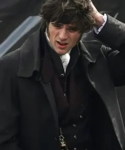 Wuthering Heights Jacob Elordi Coat featuring a heavy wool-blend finish and a premium long-line silhouette for a high-status profile.