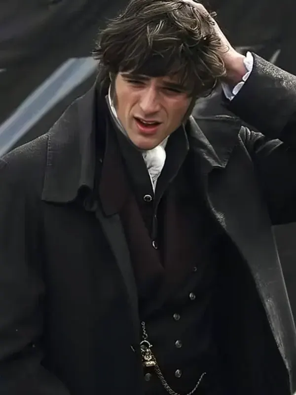 Wuthering Heights Jacob Elordi Coat featuring a heavy wool-blend finish and a premium long-line silhouette for a high-status profile.