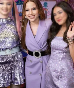 Jade Castillo Purple Blazer front view by America Jackets.