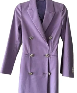 Jade Castillo Purple Blazer longline style from America Jackets.