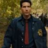 Jon Bernthal wearing the brown Sheriff jacket from His and Hers at America Jackets.