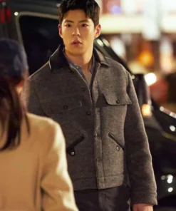 Kim Seon-ho Grey Jacket front view by America Jackets.