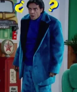 Luche Blue Fur Suit detailed tailoring by America Jackets.