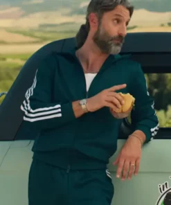 You Me and Tuscany Marco Calvani Jacket featuring a premium navy finish and a high-status athletic silhouette for a sharp cinematic profile.