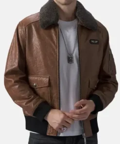 Brown Leather Flight Jacket Jackets