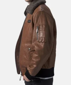 Brown Leather Flight Jacket Jackets