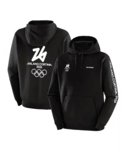 Milano Cortina 2026 Olympics Hoodie for men featuring an iconic tri-color palette and a premium finish for a high-energy fashion statement.